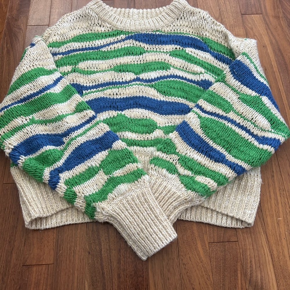 Striped Green and Blue Sweater